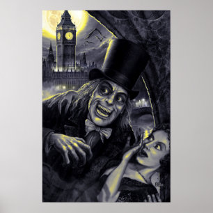 Póster Vintage de Terror de London After Midnight