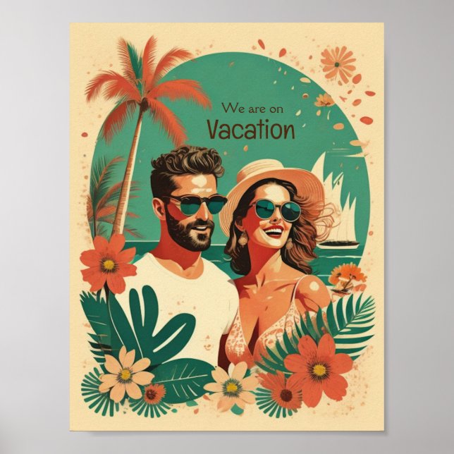 Póster Vintage de vacaciones (Frente)