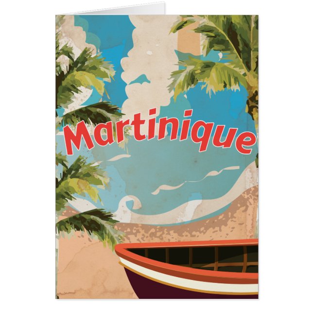 Póster vintage de vacaciones de Martinica (Frente)