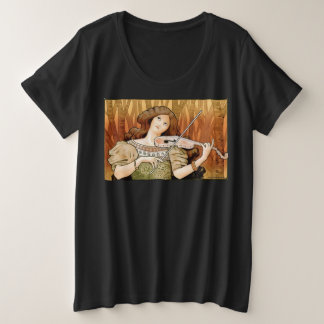 Póster vintage de violín Art Nouveau | Música eleg