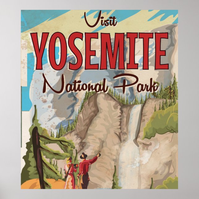Póster vintage de Yosemite (Frente)