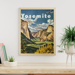 Póster vintage de Yosemite, Viaje