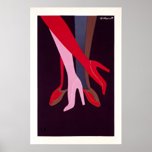 Póster Vintage de Zapatos Bally – Impresión de Mod
