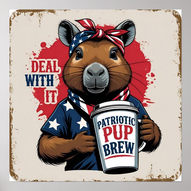 Póster Vintage 'Deal With It' Attitude Poster (Frente)