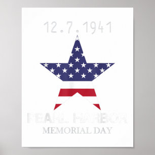 Póster Vintage del Día de la Memoria de Pearl Harbor