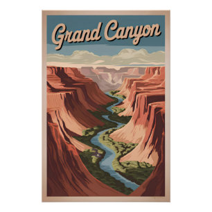 Póster Vintage del Gran Cañón