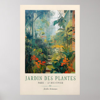 Póster Vintage del Jardín Botánico de París Jardin
