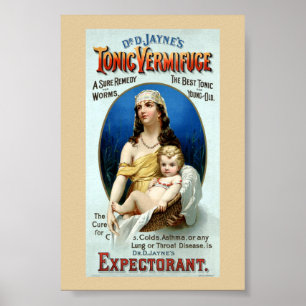Póster vintage del Tónico Vermífugo de Dr. D. Jayn