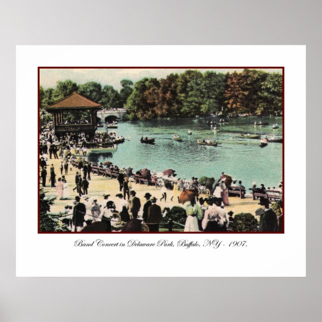 Póster Vintage Delaware Park Poster (Frente)
