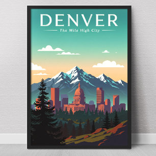 Póster Vintage Denver