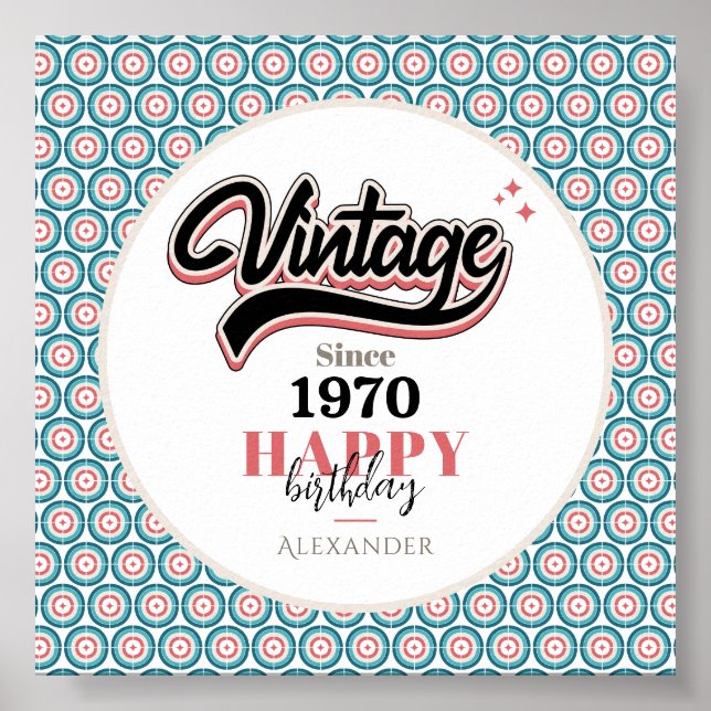 Póster Vintage desde 1970 (Frente)