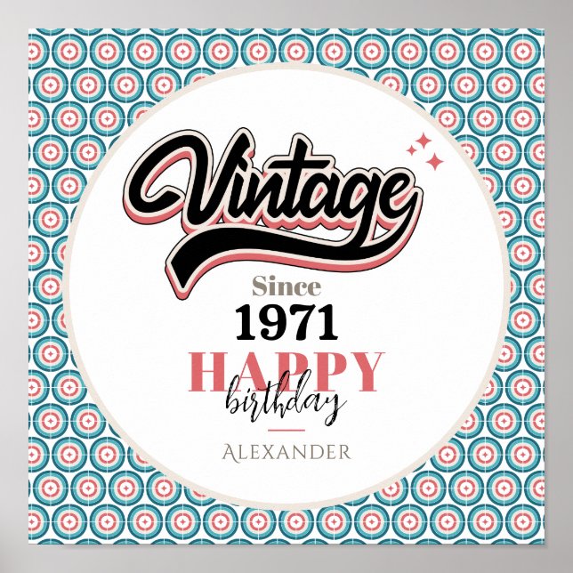 Póster Vintage desde 1971 (Frente)