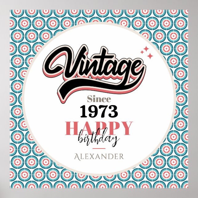 Póster Vintage desde 1973 (Frente)