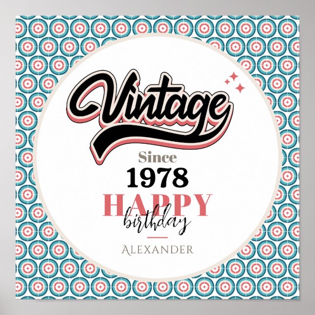 Póster Vintage desde 1978 (Frente)