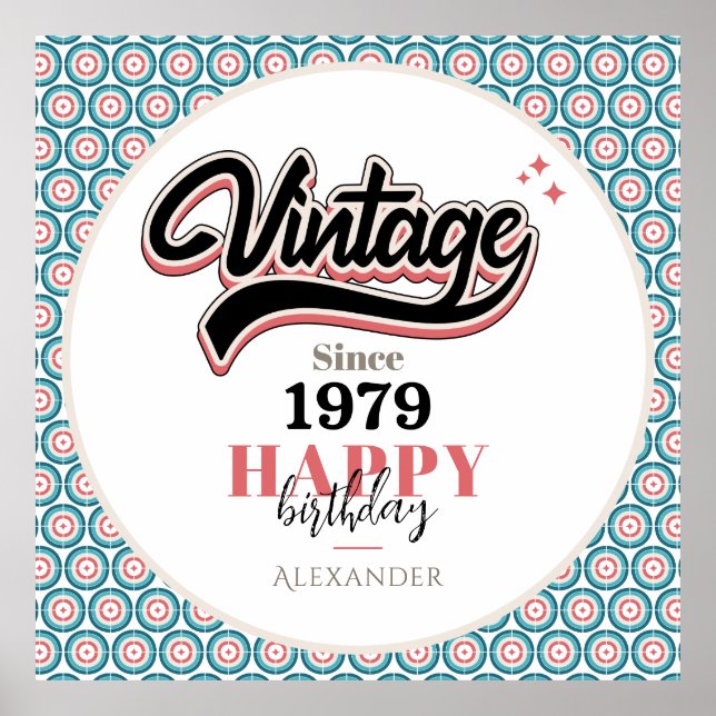 Póster Vintage desde 1979 (Frente)