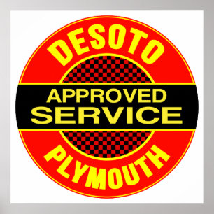 Póster Vintage DeSoto Service Sign