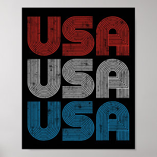 Póster Vintage Día De La Independencia De Eeuu 4 De Julio