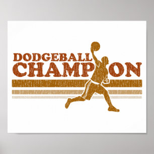 Póster Vintage Dodgeball Champion