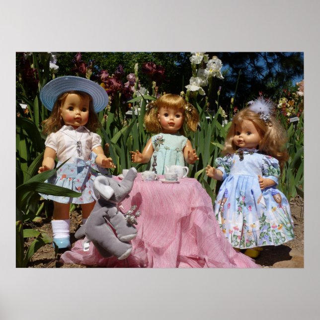 Póster Vintage Dolls Elegant Tea Fiesta Poster (Frente)