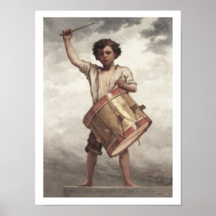 Póster Vintage Drum Music Art Print Drummer Boy Military