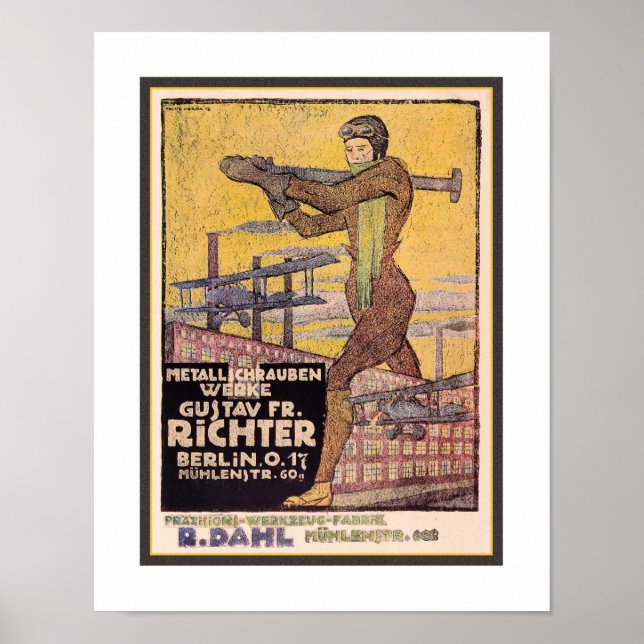 PÓSTER VINTAGE EARLY AVIATION AD POSTER (Frente)