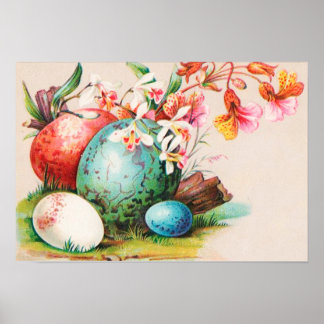 Póster Vintage Easter Ilustraciones