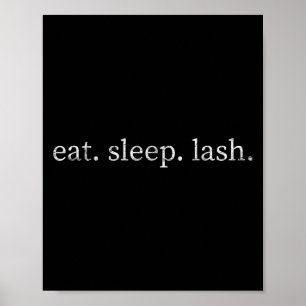 Póster Vintage Eat Sleep Lash Cita Lash Tech Lash Artista