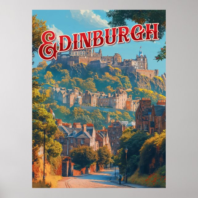 Póster Vintage Edinburgh (Frente)
