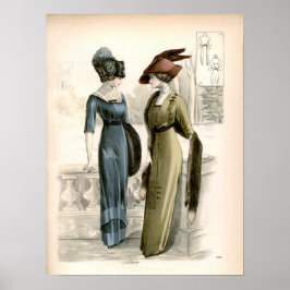 Póster Vintage Edwardian Fashion Poster