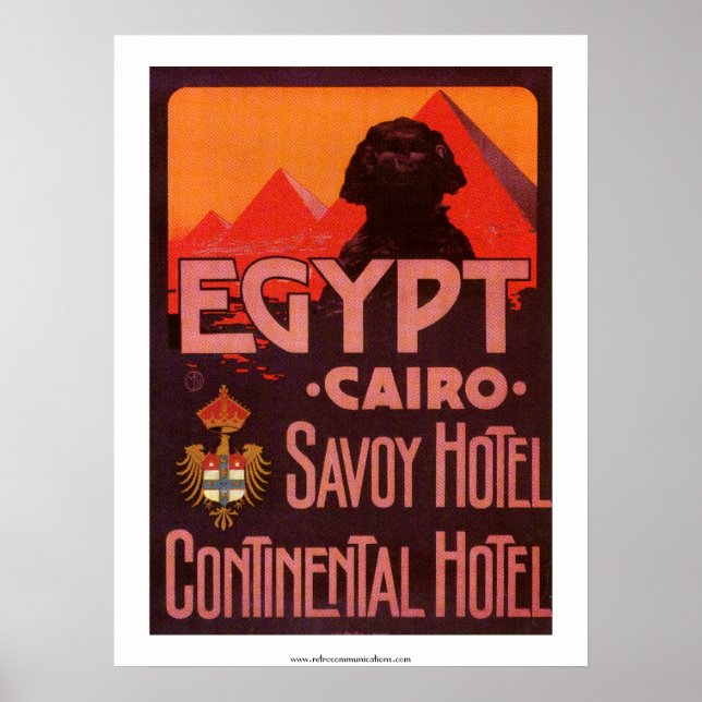 Póster Vintage Egypt Hotel Poster (Frente)