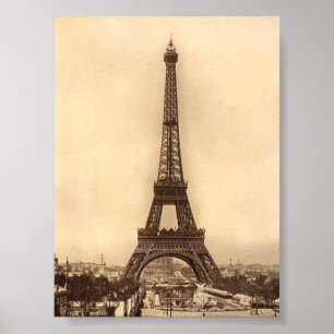 Póster Vintage Eiffel Tower Print