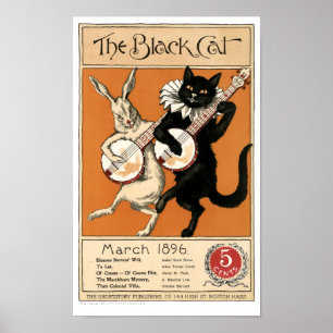 Póster Vintage "El gato negro"