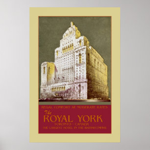 Póster Vintage el hotel real Toronto de York