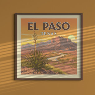 Póster Vintage El Paso Texas