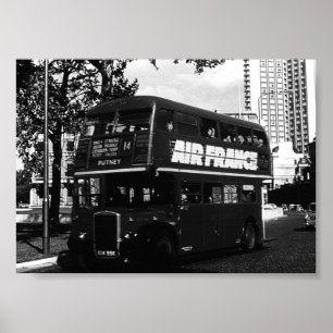 Póster Vintage England Londres bus de dos pisos