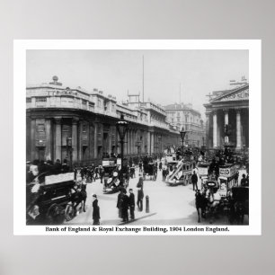 Póster Vintage England, Royal Exchange poster de Londres