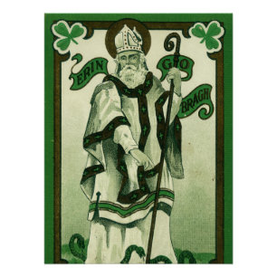 Póster Vintage - Erin Go Bragh - Felicitaciones de San Pa