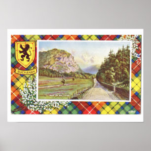 Póster Vintage Escocia, Buchanan, paso de Ballater
