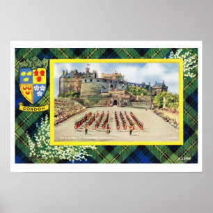 Póster Vintage Escocia, Fraser, Gordon, castillo de