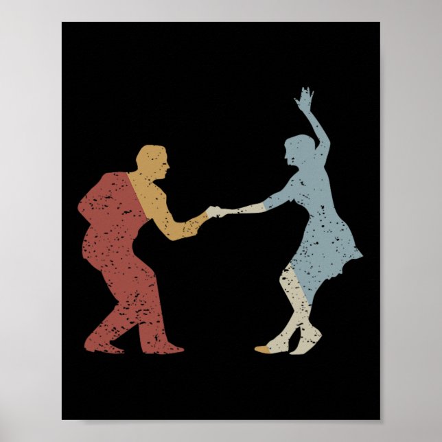 Póster Vintage estilo Swing Dance Retro (Frente)