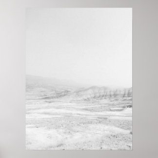 Póster Vintage Faded Striped Mountain Pintado Hills Left