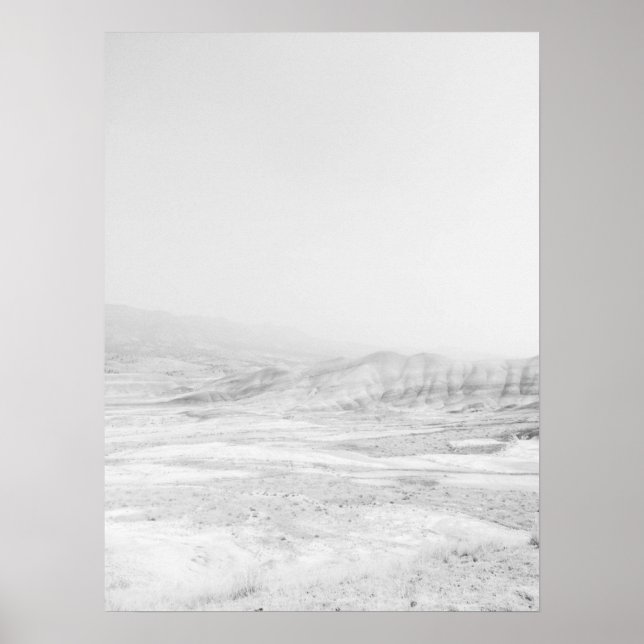 Póster Vintage Faded Striped Mountain Pintado Hills Left (Frente)