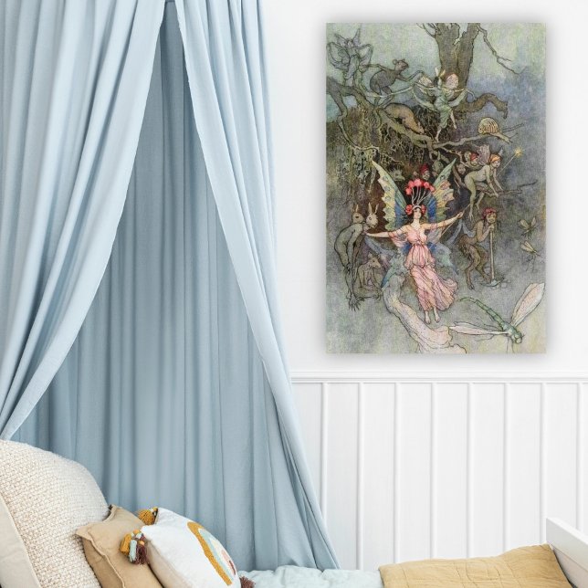 Póster Vintage Fairy Art Warwick Goble The Veis (Subido por el creador)