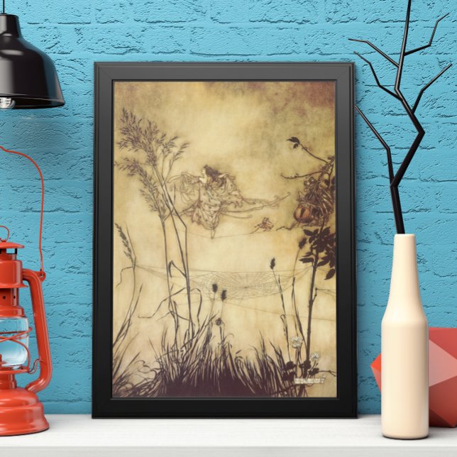 Póster Vintage Fairy Tale, Fairy's Tightrope by Rackham (Subido por el creador)