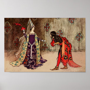 Póster Vintage Fairy Tale Illustration
