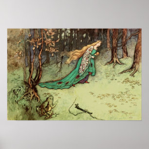 Póster Vintage Fairy Tale Illustration