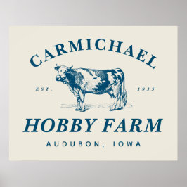 Póster Vintage Farmhouse Style Family Farm Poster