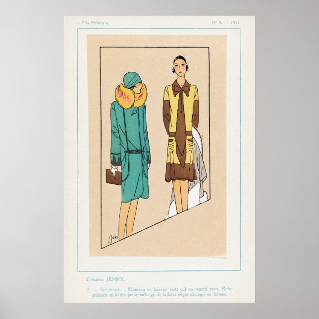 Póster Vintage Fashion Illustration Poster (Frente)