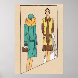 Póster Vintage Fashion Illustration Poster