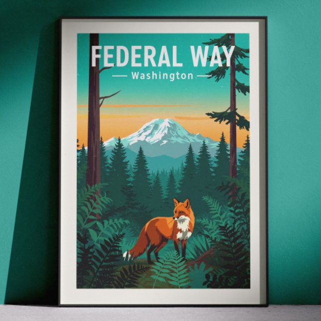 Póster Vintage Federal Way Washington (Subido por el creador)